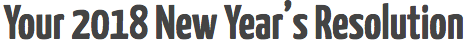2018 new year resolution