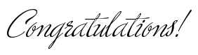 Congratulations!